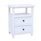Modern Solid Wood Nightstand Drawers Storage 21 Inch H Legs Included Night Table Clearhalo 'Bedroom Furniture' 'furn' 'furn_night_stand' 'Furniture' 'night_stand' 'Nightstands' 1200x1200_b9371762-e895-499a-b616-5ba0e93eba64