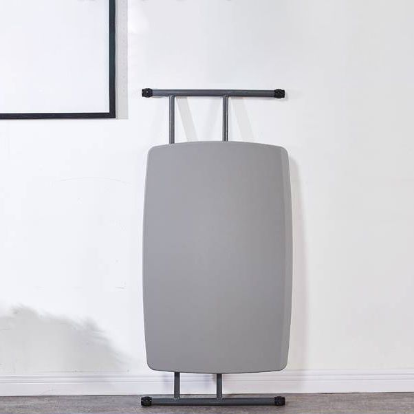 Scrivania contemporanea rettangolare in plastica per scrivania regolabile pieghevole, 29,9 "l x 19,7" w
