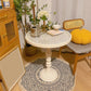 Modernistic Accent Side Table Glass Top Living Room Round Pedestal End Table