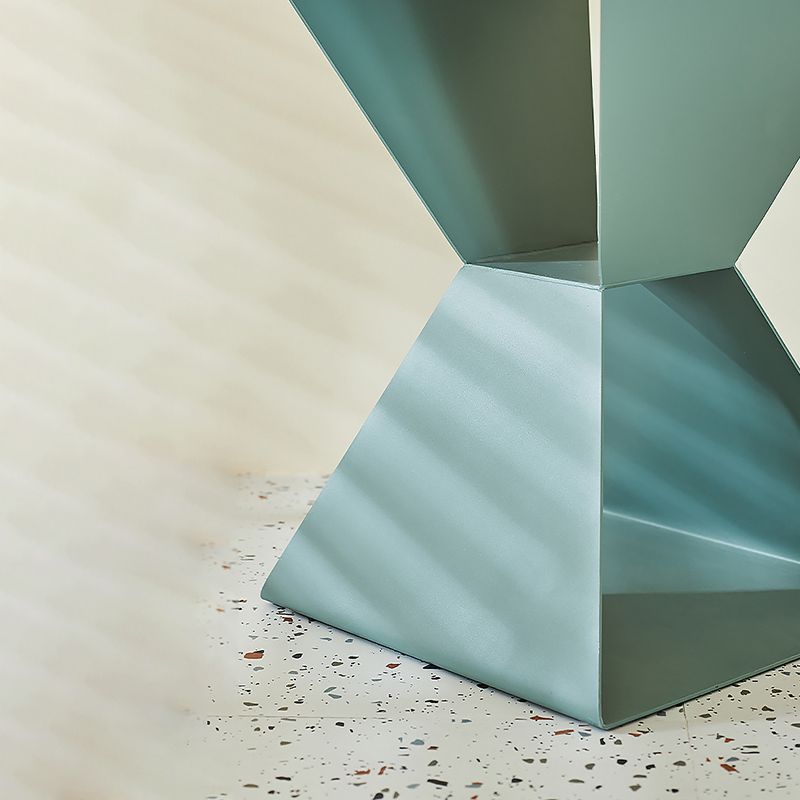 Rectangle Steel Top Side Table 19.68" Tall Abstract Base End Table with Shelves Clearhalo 'Coffee & Accent Tables' 'End & Side Tables' 'end_side_tables' 'furn' 'furn_end_side_tables' 'Furniture' 'Living Room Furniture' 1200x1200_b939c668-2ad0-4ccc-997c-9922f229bde6