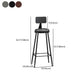 Modern Backrest Counter Stool Iron Cafe Bar Stool with Leather Cushion and Pedal Clearhalo 'Bar Furniture' 'Bar Stools' 'bar_stools' 'furn' 'furn_bar_stools' 'Furniture' 'furniture_bar_stools' 'Kitchen & Dining Furniture' 1200x1200_b93a4f72-7bca-4e08-90fc-b2384259154d