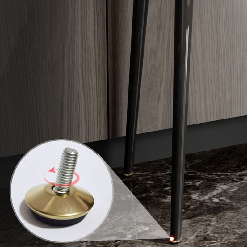 Base de metal de encimera de lámina de roca gris con tocador de 1/2 cajón