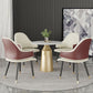Glam Sintered Stone Dining Table Set Round 1/5 Pieces Dining Set for Home Use
