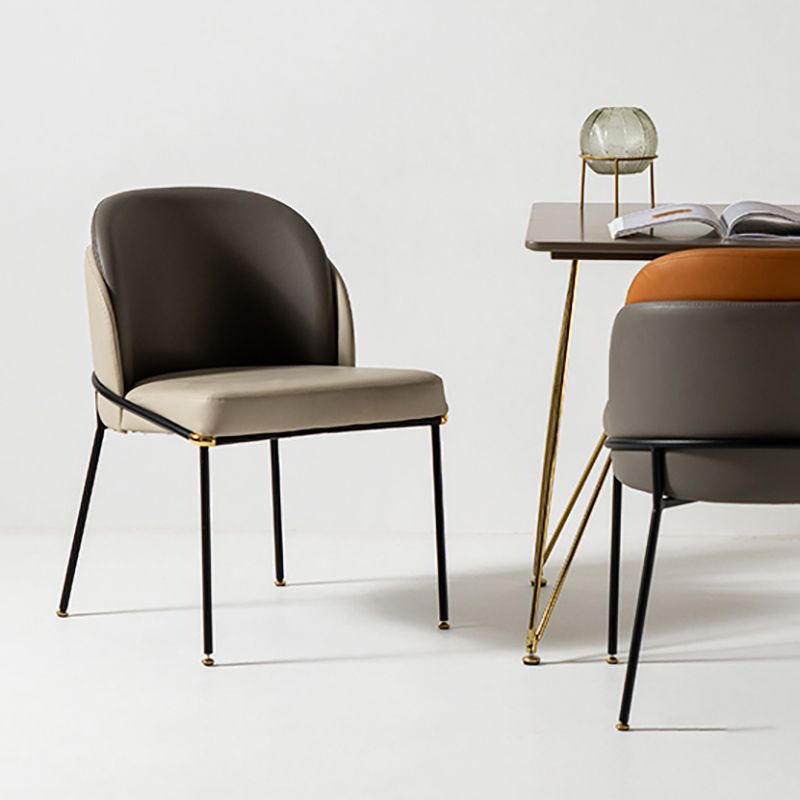 Minimalist Style Armless Solid Back Side Chairs Upholstered Side Chairs Clearhalo ' kitchen&dining_furn' 'Dining Chairs' 'Dining Tables & Seating' 'dining_chair' 'furn' 'furn_dining_chair' 'Furniture' 'furniture_dining_chair' 'Kitchen & Dining Furniture' 'kitchen' 1200x1200_b93c85fd-5129-4b45-8957-cdf119d61975