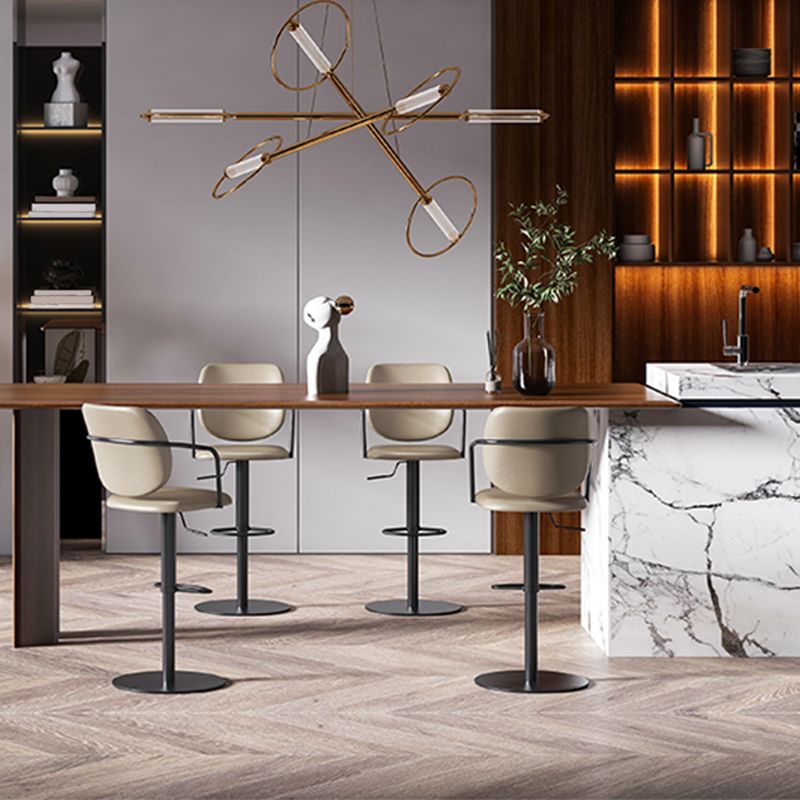 Sgabello da bar in pelle industriale sgabello da cornice regolabile per Bristol