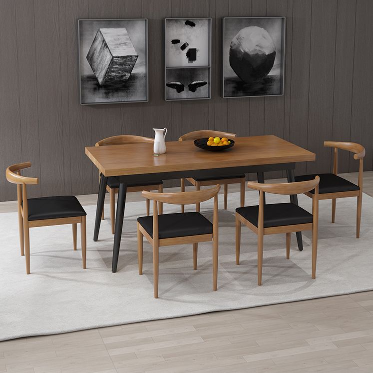 Industrial 1/2/5/7 Pieces Dining Set Solid Wood Dining Table Set Clearhalo 'Dining Room Sets' 'Dining Tables & Seating' 'dining_room_set' 'furn' 'furn_dining_room_set' 'Furniture' 'furniture_dining_room_set' 'Kitchen & Dining Furniture' 'kitchen&dining_furn' 'kitchen' 1200x1200_b93ec1bd-83b1-4518-a936-b70cf1bb038f