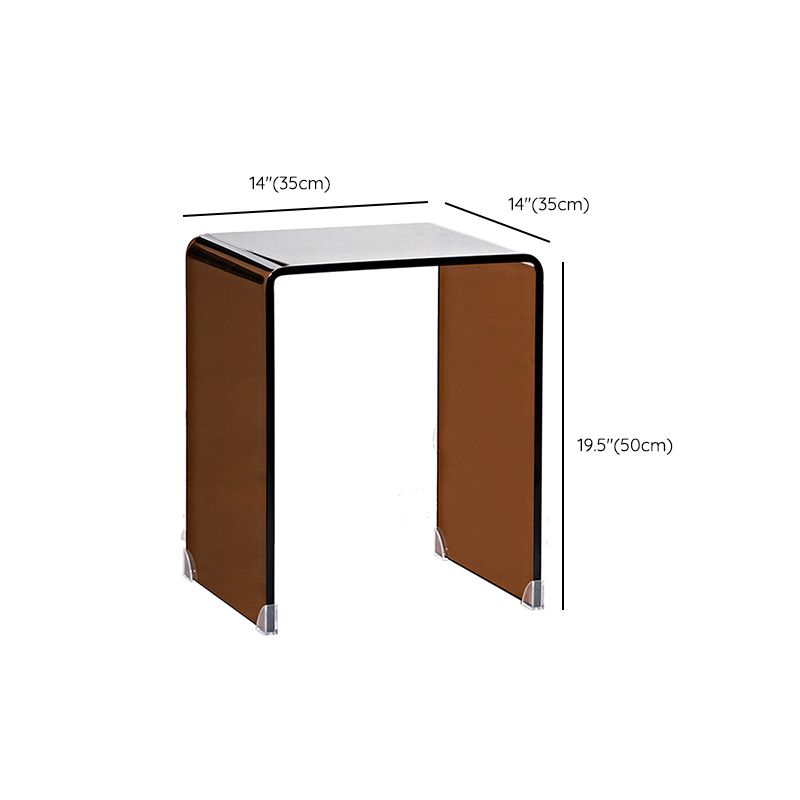 Mesa de esquina de vidrio moderna mesa de extremo redonda para sala de estar para sala de estar