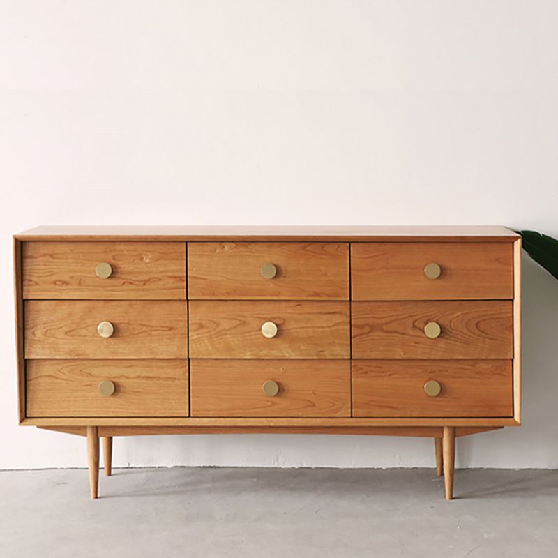 Sideboard in legno a buffet a buffet a 9 cassetti glam per soggiorno