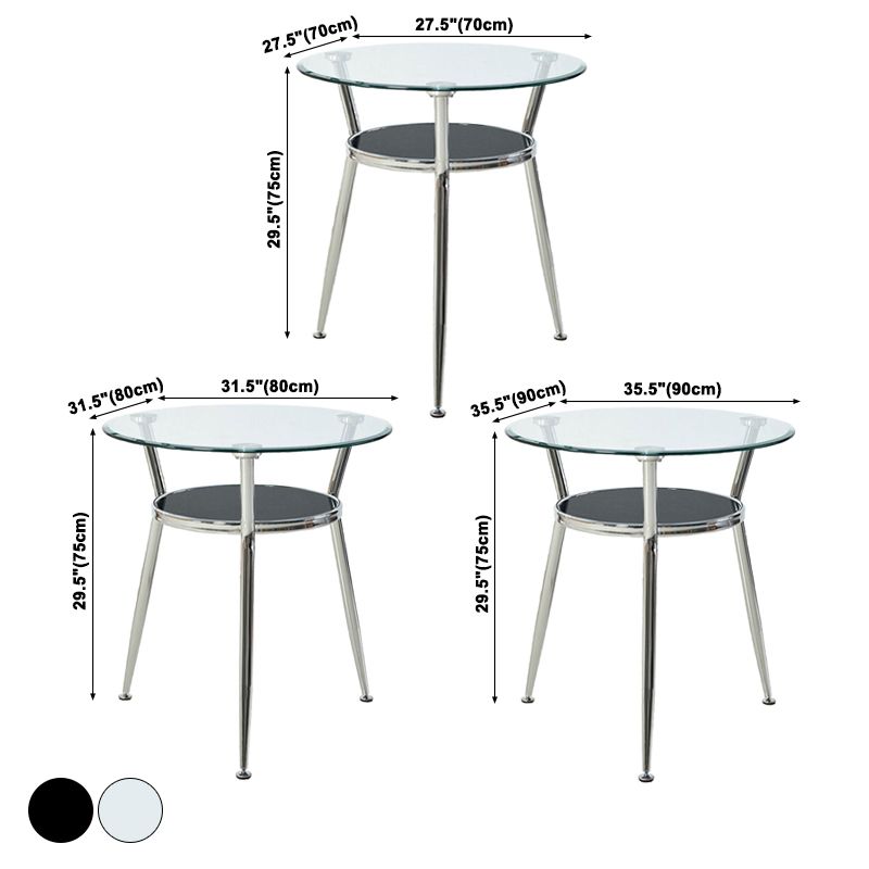 Modern Round Dining Room Table Tempered Glass Table with 3 Legs for Dining Room Clearhalo ' dining_table' 'Dining Tables & Seating' 'Dining Tables' 'furn' 'furn_dining_table' 'Furniture' 'furniture_dining_table' 'Kitchen & Dining Furniture' 'kitchen&dining_furn' 'kitchen' 'kitchen_dining_table' 1200x1200_b9405a59-6c43-4801-b792-957a71b1ba5d