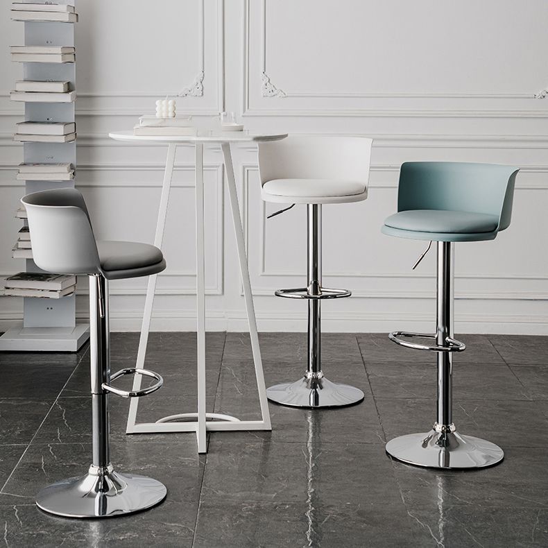 Industrial Backrest Armless Counter Stool Iron Cafe Bar Stool with Adjustable Cushion Clearhalo 'Bar Furniture' 'Bar Stools' 'bar_stools' 'furn' 'furn_bar_stools' 'Furniture' 'Kitchen & Dining Furniture' 1200x1200_b941c4f2-6555-4ebf-8709-96ef1fdbf4db