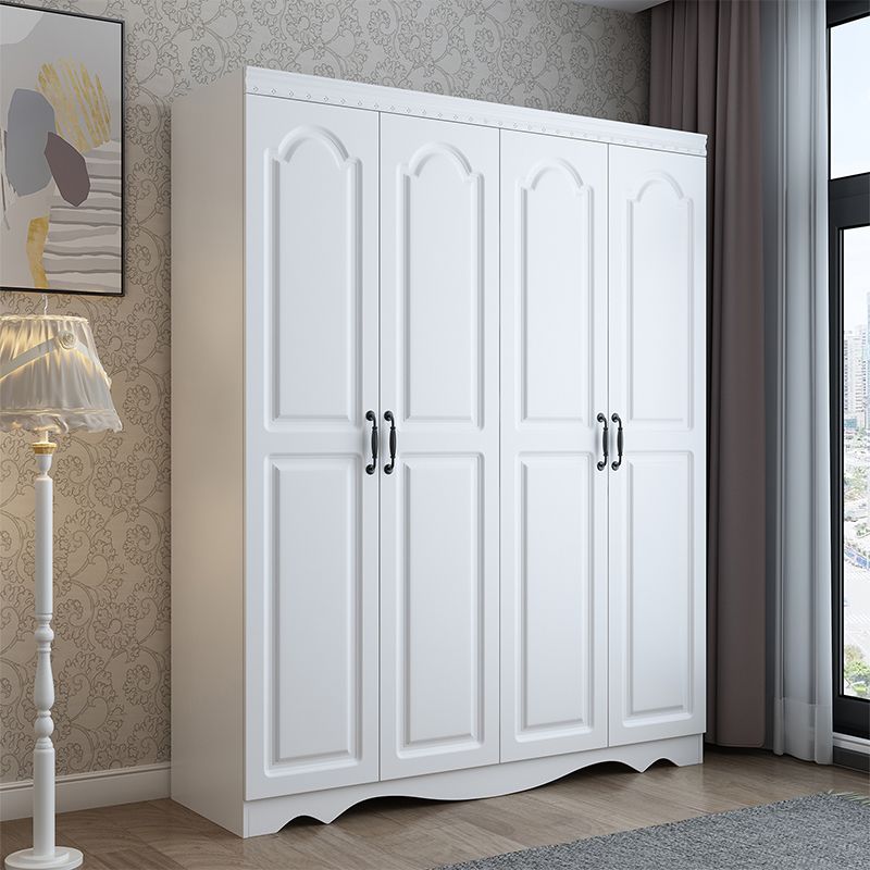 White Engineered Wood Wardrobe Closet Modern Wardrobe Armoire