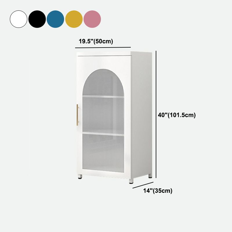 Contemporary Metal Standard Bookcase Closed Back Vertical Bookcase with Glass Door Clearhalo 'Bookcases' 'furn' 'furn_bookcases' 'Furniture' 'furniture_bookcases' 'Office Furniture' 1200x1200_b946dad4-bb32-4011-ab78-10a406f3ae83