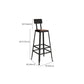 Sgabello da bar senza braccia da bar in stile industriale con gambe nere