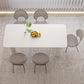Modern Rectangle Dining Room Collection Stone and Wood Fixed Dinner Table Clearhalo 'Dining Tables & Seating' 'Dining Tables' 'dining_table' 'furn' 'furn_dining_table' 'Furniture' 'Kitchen & Dining Furniture' 1200x1200_b947eba9-3886-4137-984a-3f1daa3d093b