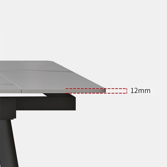 Tavolo da pranzo industriale con estensione fogliare tavolo da pranzo a base di metallo nero