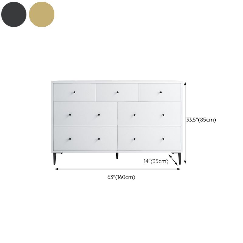 Cassettiera contemporanea da 13,65 pollici di larghezza con 4/7 cassetti
