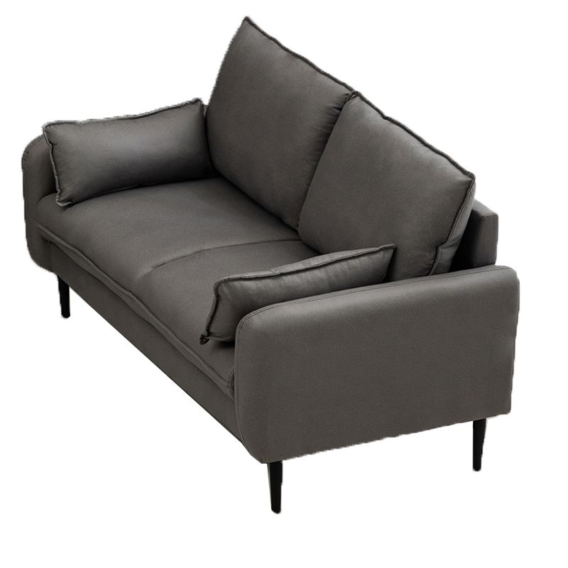 Contemporary Pillow Back Couch Square Arm Leather Sofa for Living Room Clearhalo 'furn' 'furn_sofas' 'Furniture' 'furniture_sofas' 'Living Room Furniture' 'Sofa' 'sofas' 1200x1200_b94c3e1b-dbdd-4da9-92d5-966ab4155e5d