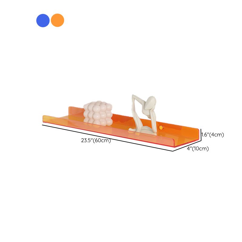 Eigentijdse muur gemonteerde boekenkast acrylboekplank voor woonkamer