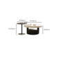 Table de cocktail contemporaine Table de cocktail basse sur pied rond