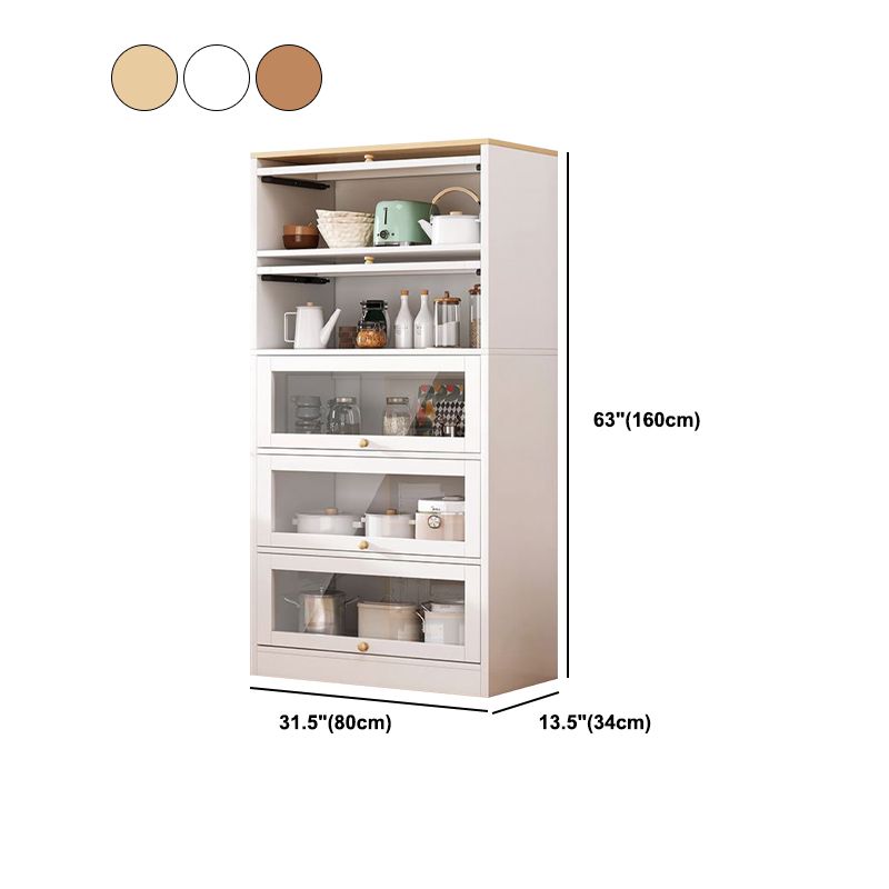 Server da pranzo in legno con porte di vetro moderno server buffet per cucina