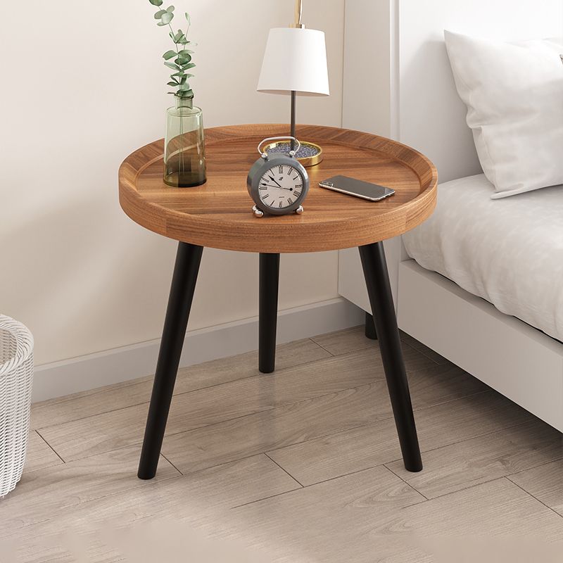 Imitatoon en bois Imitatoon Table de nuit ronde 18 pouces H table de nuit avec jambes