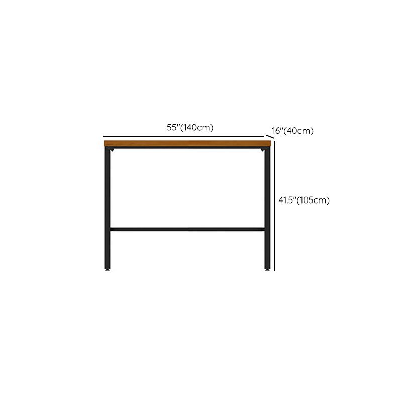 Glam Rectangle Pub Table Set 1/2/3/7 Pieces Pine Wood Top Bar Table with Metal Stools Clearhalo 'Bar Furniture' 'furn' 'furn_home_bar_bar_sets' 'Furniture' 'Home Bars & Bar Sets' 'home_bar_bar_sets' 'Kitchen & Dining Furniture' 1200x1200_b9512394-fc14-4c0c-8707-e316c036bb27