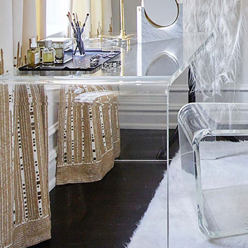 Rectangular Home Office Writing Desk Acrylic Modern Style Office Desk Clearhalo 'furn' 'furn_office_desk' 'Furniture' 'Office Desks' 'Office Furniture' 'office_desk' 1200x1200_b9513401-8c99-4754-9e9c-9d29bb770c71