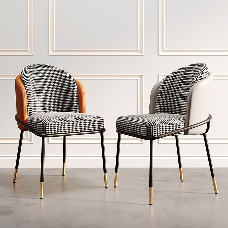 Nordic Design Armless Solid Back Chair for Home Linen Dining Chair Clearhalo 'Dining Chairs' 'Dining Tables & Seating' 'dining_chair' 'furn' 'furn_dining_chair' 'Furniture' 'furniture_dining_chair' 'Kitchen & Dining Furniture' 1200x1200_b951ede0-9c43-4994-ace6-e94b816be6e1