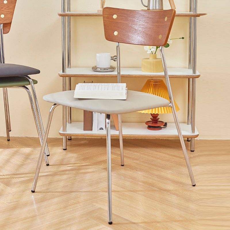 Industrial Style Upholstered Armless Dining Chairs Open Back Dining Side Chairs for Home Clearhalo ' kitchen&dining_furn' 'Dining Chairs' 'Dining Tables & Seating' 'dining_chair' 'furn' 'furn_dining_chair' 'Furniture' 'furniture_dining_chair' 'Kitchen & Dining Furniture' 'kitchen' 1200x1200_b952687a-91d8-413f-a2e0-35f2d306121f