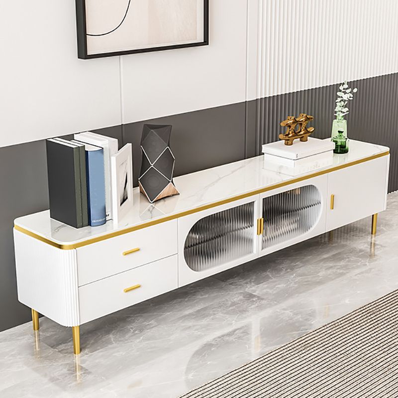 Stone Media Console Enclosed Storage TV Stand Console with Drawers Clearhalo 'furn' 'furn_tv_stands_entertainment_centers' 'Furniture' 'Living Room Furniture' 'TV Stands & Entertainment Centers' 'TV Stands & Media Storage Furniture' 'tv_stands_entertainment_centers' 1200x1200_b953e7d2-19e4-4d82-89f6-4042115a89fb
