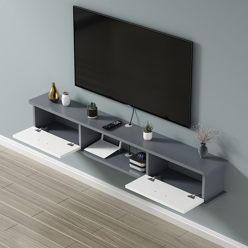 Contemporary Media Console Wooden TV Stand Console with Doors Clearhalo 'furn' 'furn_tv_stands_entertainment_centers' 'Furniture' 'Living Room Furniture' 'TV Stands & Entertainment Centers' 'TV Stands & Media Storage Furniture' 'tv_stands_entertainment_centers' 1200x1200_b953f65b-2fc7-4b57-9320-416cce81f6af