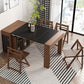Adjustable Dining Table Wooden Dining Table with Storage for Dining Room