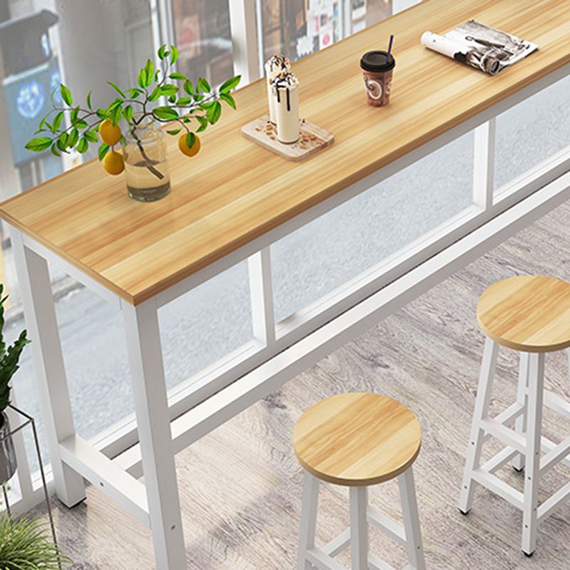 Modern Style 1/4/5 Pieces Wood Rectangular Bar Table Set for Dining Room Clearhalo 'Bar Furniture' 'furn' 'furn_home_bar_bar_sets' 'Furniture' 'Home Bars & Bar Sets' 'home_bar_bar_sets' 'Kitchen & Dining Furniture' 1200x1200_b954eadb-a288-4da9-91a8-182c2153c99f