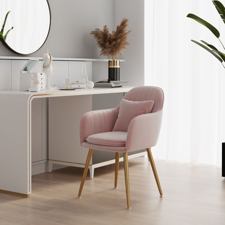 Nordic Style Metal Chair Solid Back Kitchen Dining Arm Chair for Dinning Room