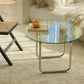 Modern Glass Coffee Table with Sled Stainless Steel Base Cocktail Table Clearhalo 'Coffee & Accent Tables' 'Coffee Tables' 'coffee_tables' 'furn' 'furn_coffee_tables' 'Furniture' 'Living Room Furniture' 1200x1200_b9552d5a-954b-47dc-89fa-f888220fa84d