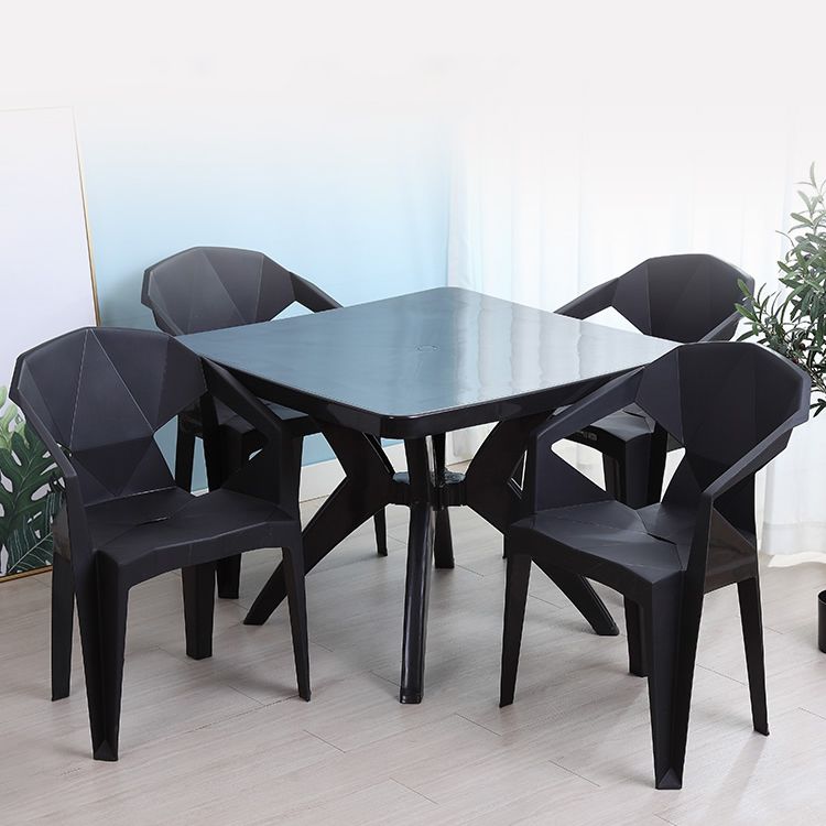 Indoor Modern Dining Arm Chairs Stackable Home Plastic Dining Armchair Clearhalo ' kitchen&dining_furn' 'Dining Chairs' 'Dining Tables & Seating' 'dining_chair' 'furn' 'furn_dining_chair' 'Furniture' 'furniture_dining_chair' 'Kitchen & Dining Furniture' 'kitchen' 1200x1200_b9553434-ed70-49ff-b7d3-eadc640ca724
