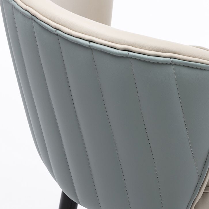 Contemporary Metal Upholstered Barstool Indoor Bar Stool with Iron Legs and Low Back Clearhalo 'Bar Furniture' 'Bar Stools' 'bar_stools' 'furn' 'furn_bar_stools' 'furniture_bar_stools' 'Kitchen & Dining Furniture' 'kitchen&dining_furn' 'kitchen' 'kitchen_furn' Furniture' 1200x1200_b95704d2-f042-42b8-b5dc-2d418075f9b8