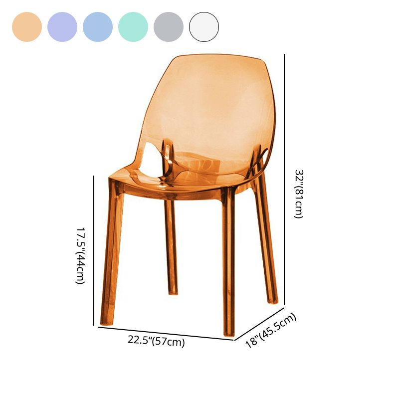 Scandinavian Style Plastic Chair Kitchen Solid Back Dining Side Chairs Clearhalo ' kitchen&dining_furn' 'Dining Chairs' 'Dining Tables & Seating' 'dining_chair' 'furn' 'furn_dining_chair' 'Furniture' 'furniture_dining_chair' 'Kitchen & Dining Furniture' 'kitchen' 1200x1200_b95766ce-e0de-4563-bedb-c1bd8c05ee24