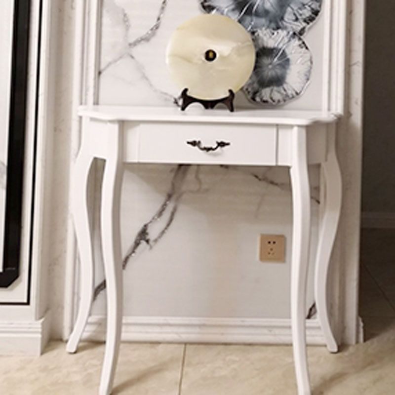 Victoriaanse witte houten console banktafel vrije vorm eindtafel voor hal