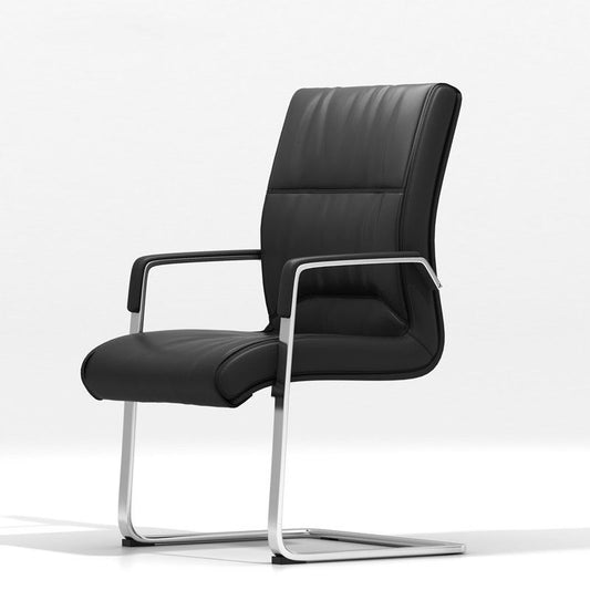 Sedia da ufficio moderno a ondulo di casa senza ruote sedia conferenze in leatine in finto