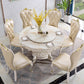 Solid Wood Victorian Round Table Marble Dining Table with Pedestal Base Clearhalo ' dining_table' 'Dining Tables & Seating' 'Dining Tables' 'furn' 'furn_dining_table' 'Furniture' 'furniture_dining_table' 'Kitchen & Dining Furniture' 'kitchen&dining_furn' 'kitchen' 'kitchen_dining_table' 1200x1200_b959225e-8c22-4d9d-a548-889a5f8f762f