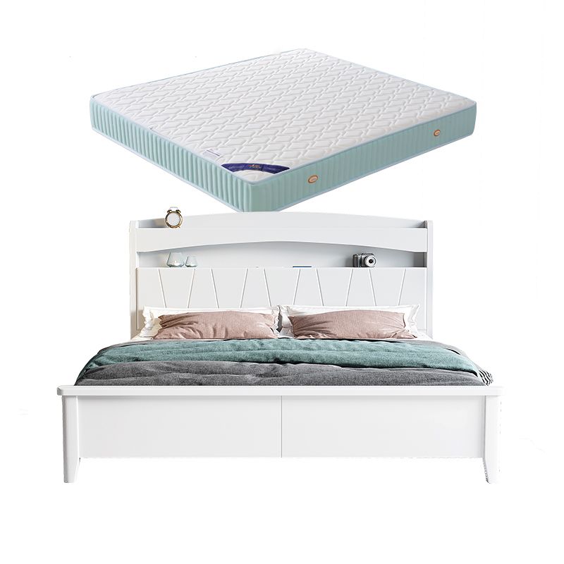 Modern Wood Bed Bookcase Included Standard Bed with Headboard