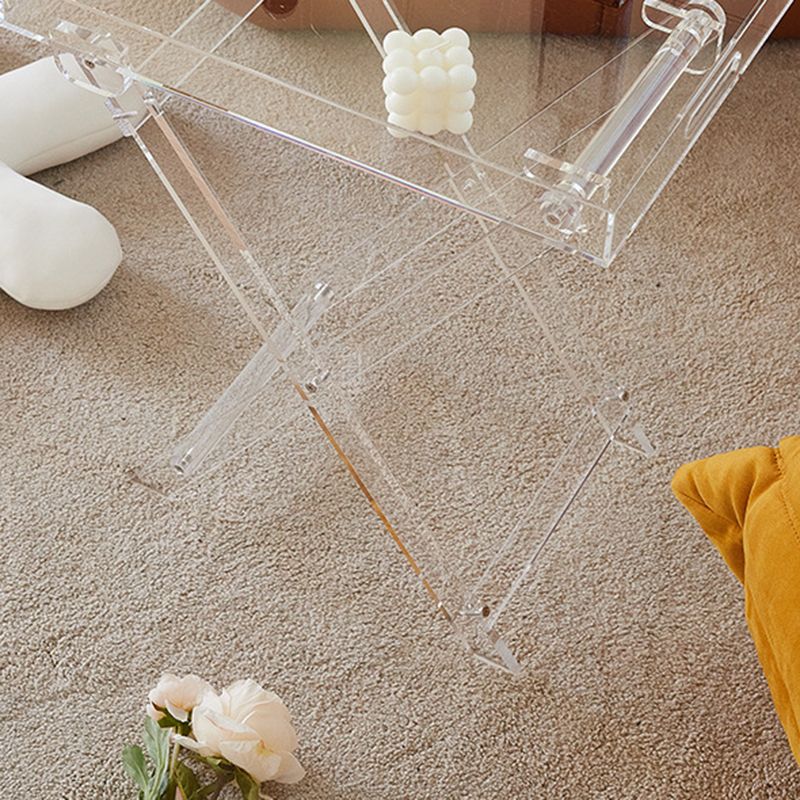 Rectangular Side Table Plastic Modernistic 20.1" W x 14.2" D x 24" H End Table Clearhalo 'Coffee & Accent Tables' 'End & Side Tables' 'end_side_tables' 'furn' 'furn_end_side_tables' 'Furniture' 'Living Room Furniture' 1200x1200_b9599d7b-8341-4779-80f7-1027ed311e2c