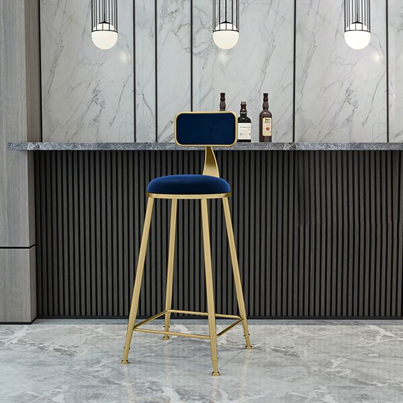 Glam Metal Upholstered Barstool Indoor Bar Stool With Cushion and Iron Legs Clearhalo 'Bar Furniture' 'Bar Stools' 'bar_stools' 'furn' 'furn_bar_stools' 'furniture_bar_stools' 'Kitchen & Dining Furniture' 'kitchen&dining_furn' 'kitchen' 'kitchen_furn' Furniture' 1200x1200_b95a38b4-0064-4da2-8529-359d9b84d041