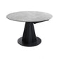 Moderne gesinterde stenen eettafel ronde tafel met metalen poten voor thuisgebruik