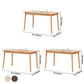 Contemporary Dining Table Rubberwood Rectangle Solid Wood 4 Legs Table for Home Clearhalo ' dining_table' 'Dining Tables & Seating' 'Dining Tables' 'furn' 'furn_dining_table' 'Furniture' 'furniture_dining_table' 'Kitchen & Dining Furniture' 'kitchen&dining_furn' 'kitchen' 'kitchen_dining_table' 1200x1200_b95d199d-279f-4b91-aacd-917f64e3c2bb