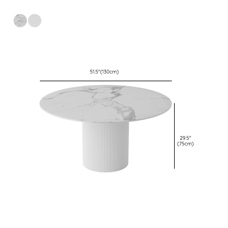 モダンな台座白いダイニング テーブルダイニング ルームのための石のテーブル