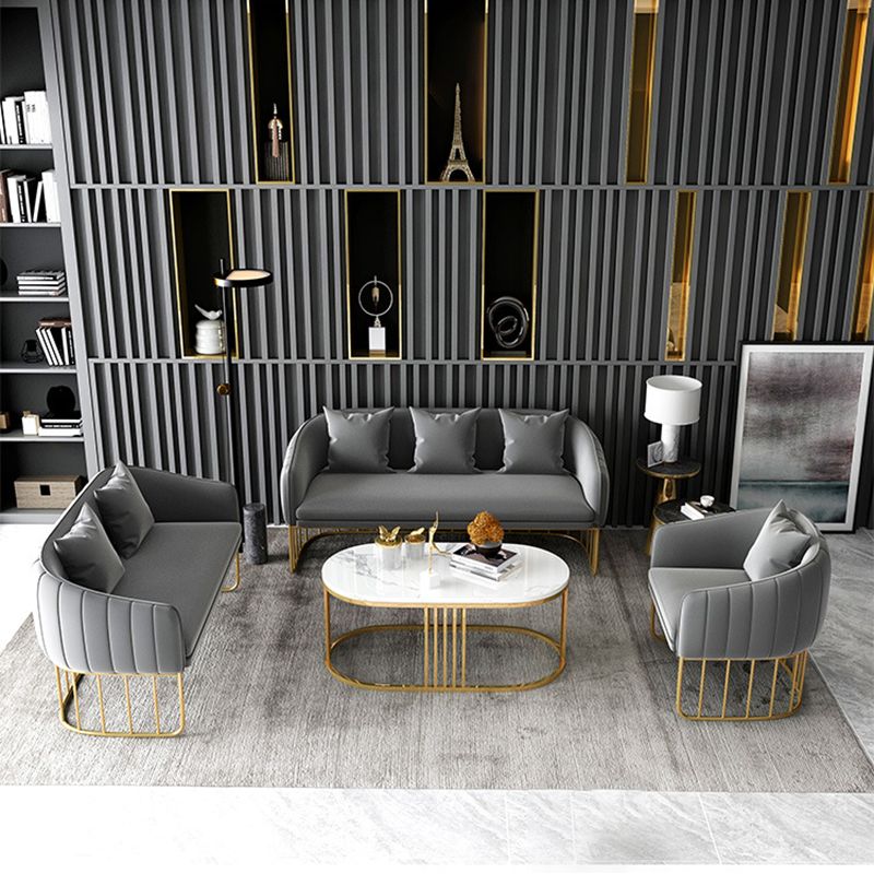 コンテンポラリーファブリックの標準的なセッピースロップアームタイトバックソファ