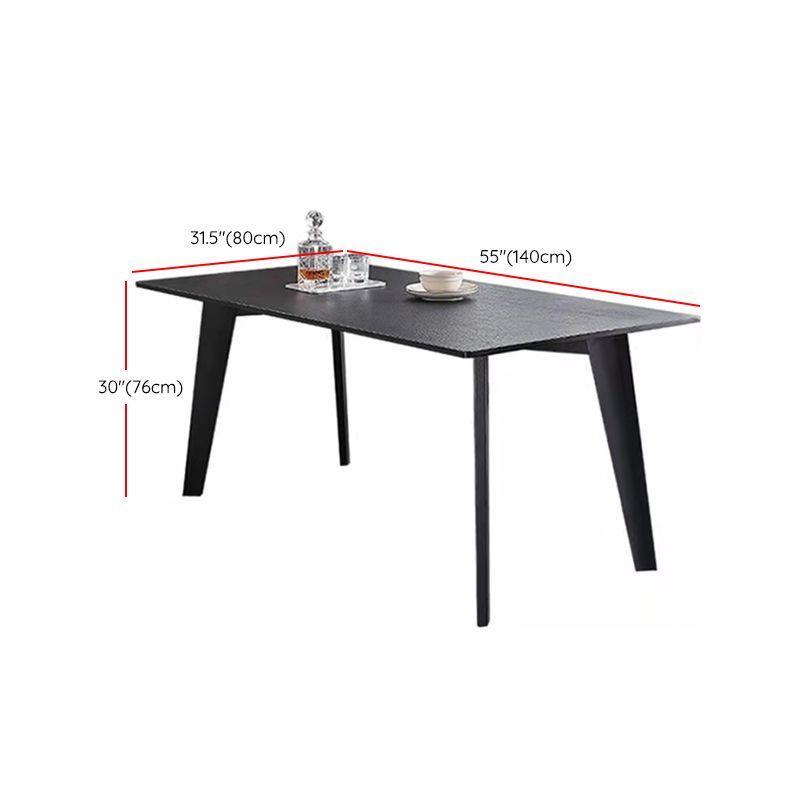 Black Dinette Table with 4 Legs Contemporary Dining Table for Home Clearhalo 'Dining Tables & Seating' 'Dining Tables' 'dining_table' 'furn' 'furn_dining_table' 'Furniture' 'Kitchen & Dining Furniture' 1200x1200_b95ec23d-fe7e-4b00-910b-9c10b811cef4