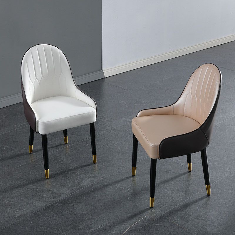 Scandinavian Design Arm Solid Back Dining Side Chairs Leather Dining Side Chairs Clearhalo ' kitchen&dining_furn' 'Dining Chairs' 'Dining Tables & Seating' 'dining_chair' 'furn' 'furn_dining_chair' 'Furniture' 'furniture_dining_chair' 'Kitchen & Dining Furniture' 'kitchen' 1200x1200_b95f02f5-ee9d-4112-b99f-7b4a64d81d8d